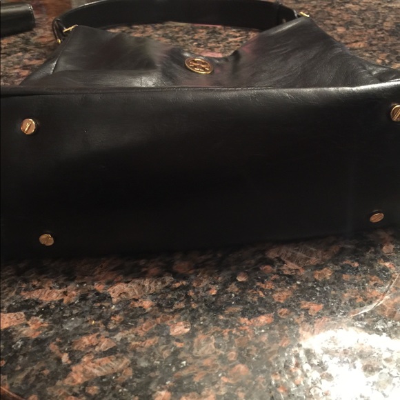 Tory Burch Black Dena Leather Hobo - Picture 10 of 10